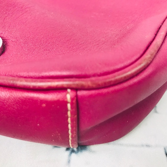 COLE HAAN ALEXA Magenta Leather Shoulder Bag - Picture 7 of 8